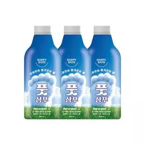 발관리 해피바스 필쏘굿 풋샴푸 리필 500ml 3개
