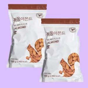 산과들에 출고당일볶는 고소한 생 볶음아몬드 500g 2봉