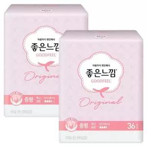 좋은느낌 오리지널 맥시슬림 중형, 36매, 2개