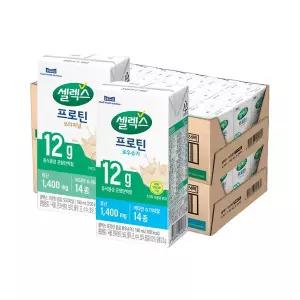 셀렉스 프로틴음료 오리지널+로우슈거(TBA) 대용량 190ml 각 24팩 (총 48팩) /