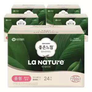 좋은느낌 라네이처 울트라슬림 중형 24개입 5팩