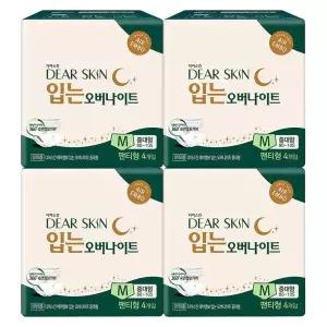 디어스킨 에어엠보 입는 오버나이트, 중대형, 4매, 4개