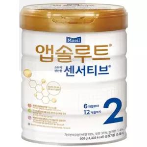 앱솔루트 센서티브 분유 2단계, 900g, 3캔 당일발 (우리아기 딱맞는분유)