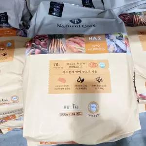 네츄럴 코어 유기농 70% 연어 애견사료 500g x 14봉지 7kg