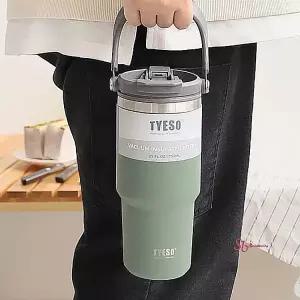 텀블러 빨대 보온 보냉 차량용 스트랩 스텐 750ml 대용량 핸들 사무실 오피스 스포츠bcd238