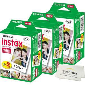 후지필름 미니 8 & 9 카메라용 INSTAX 인스턴트 필름 (화이트) / 품질별 극세사 천 (60)
