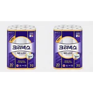 크리넥스 데코소프트 수딩플러스 3겹 25m 30롤 2개