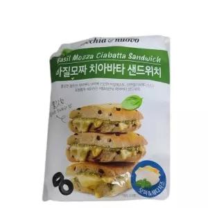 베키아에누보 바질모짜 치아바타 샌드위치 585g 3개
