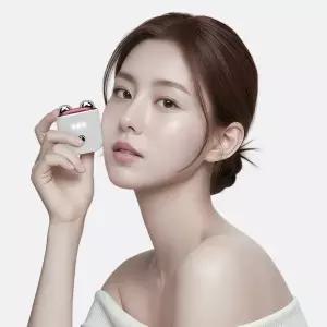 [미오데칼코마니] 림프팟 EMS 괄사 마사지기 미세진동 휴대용 초미니 얼굴 턱선 림프 관리