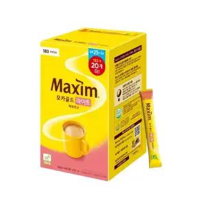 맥심 모카골드 라이트 커피믹스 180T 160T 20T 티타임 모임 아이스티 샌드위치 파인다이닝 빵