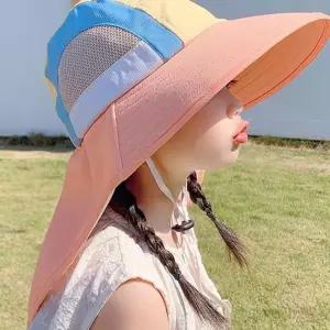 R95 어린이 여름 넓은챙 플랩캡 1P 키즈 햇빛 모자 썬