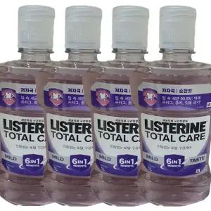 리스테린 토탈케어마일드 무알콜 입냄새제거 잇몸 구강청결제 750ml 4개