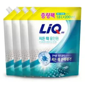 (800ml 증량팩)리큐 찌든때 올인원 1.8L+200ml 4개 일반/드럼겸용