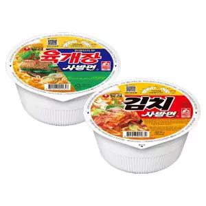 농심 육개장 사발면 24개입/김치사발면