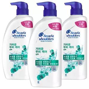헤드앤숄더 가려운 두피관리 각질제거 두피 케어 샴푸 850ml 3개