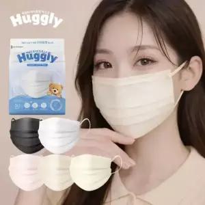 100매 허글리 라이트핏 MB필터 덴탈 컬러 마스크