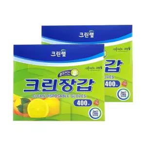 크린랩위생장갑 크린장갑400매 비닐장갑 2개