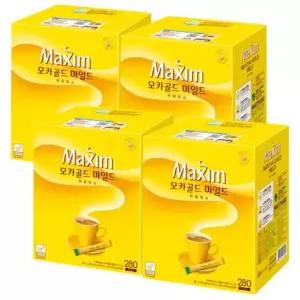 맥심 모카골드 마일드 커피믹스 280T x 4개 단일상품 티타임 빵 아이스티 힐링 브런치 브런치모임