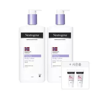 뉴트로지나 릴랙싱 바디 로션 450ml, 2개 + 증정(인텐스 리페어 시카 에멀젼 15ml, 2개)