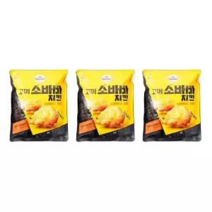 CJ제일제당 냉동 고메 소바바 치킨 소이허니 순살 375g 3개