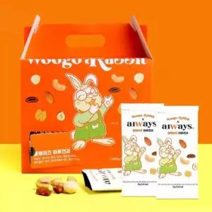 군것질대용 우고래빗 올웨이즈 하루견과 100봉 선물세트 프리미엄 구성 하루견과류