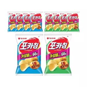 오리온 포카칩 오리지널 66g, 5개 + 어니언 66g, 5개