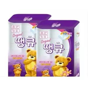 1+1 오리지널 땡큐 3겹 14m 30롤 총 2팩 두루마리 화장지 휴지r