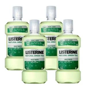 리스테린 녹차 가글액 내추럴 그린티 마일드 구강청결제 750ml / 4개