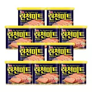 롯데 런천미트 340g X 10캔 부대찌개 재료 찌개용 맛있는 햄 캔 식당 캠핑 반찬