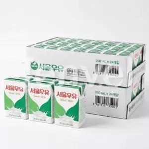 서울우유 멸균우유 200ml 48개 200미리 흰우유