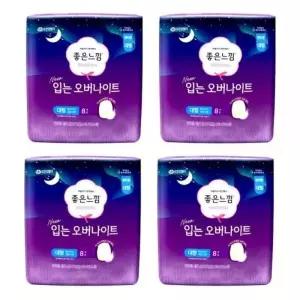 좋은느낌 입는오버나이트 대형 8매 4팩