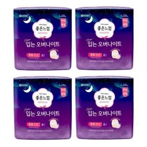 좋은느낌 입는오버나이트 중형 8매 4팩
