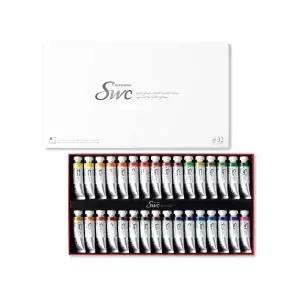 신한 swc 수채화물감 32색 세트 15ml