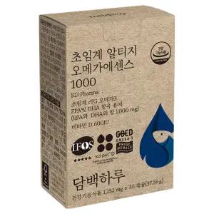 담백하루 정품 초임계 알티지 오메가에센스 1000 30정 1개 오일 유채유 부엌 콜드프레스 식물성오일 식용