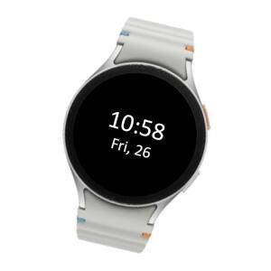 갤럭시 워치 7 (44mm) AI 스마트워치 (1.5인치 AMOLED ), 착용 OS 5, Wi-Fi, 블루투스, , 수면 무호흡증 및 GPS 트래커, 국제 모델 L310 (고속 충전기 실버)
