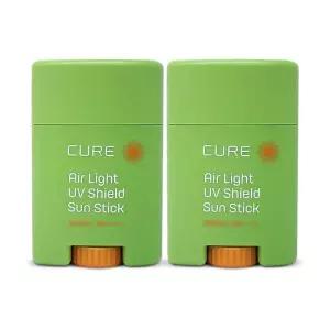 [김정문알로에]김정문알로에 큐어 에어라이트 유브이 쉴드 선스틱 20g(SPF50+) 2개 Ss (16279956)