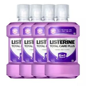 리스테린 토탈케어 플러스 750ml 4개 구취제거 가글