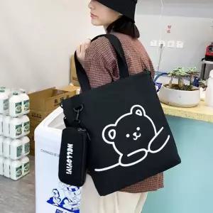 초등 학생 실내화 주머니 어린이 보조 아동 초등 학생 신발 주머니 가방 파우치 캔버스 크로스