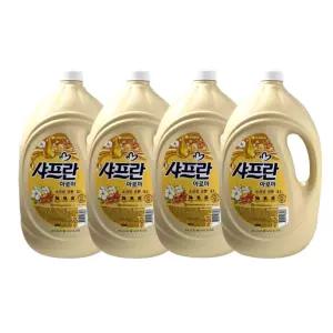 기분좋은향기 샤프란 섬유유연제 소프트코튼 3.1L 4개