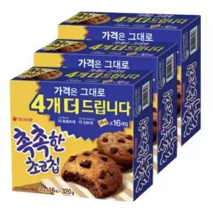 오리온 촉촉한 초코칩 320g, 3개