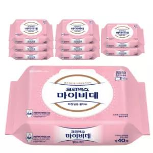크리넥스 마이비데 밸런스케어 캡40매_9팩_화장실용 비데물티슈