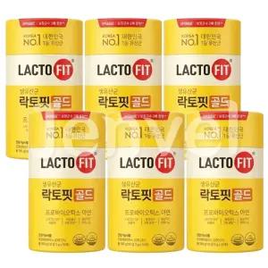 온가족 장건강 락토핏 골드 50포 6통(10개월) 프로바이오틱스 아연 생유산균