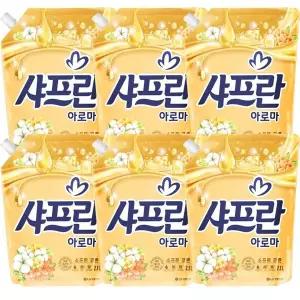 기분좋은향기 샤프란 섬유유연제 소프트코튼 2.1L 6개