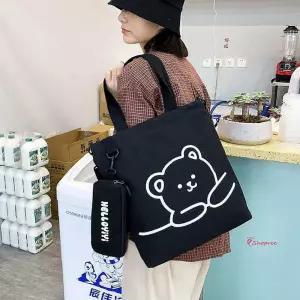 곰돌이 보조가방 신발주머니 크로스 실내화주머니tuv184