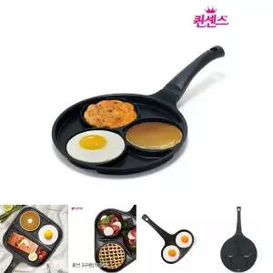 퀸센스 후라이팬 인덕션 IH 블랙에디션 에그팬 (3구)/펜션/호텔/민박/게스트하우스/업소/조식/식사/브런치