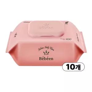 베베앙 시그니처 아기물티슈 캡형 100매 X 10팩