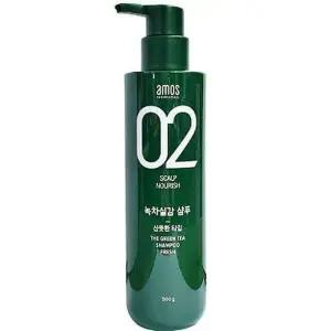 아모스 녹차실감 산뜻한 타입 지성 모발용 샴푸 500g / 1개 x2SET (AD)