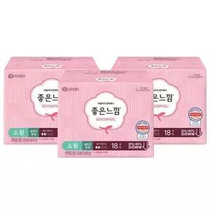 [좋은느낌] 좋은느낌 오리지널 울트라슬림 날개 소형18Px3팩