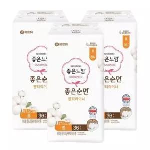 [좋은느낌] 좋은느낌 좋은순면 팬티라이너 롱 36Px3팩
