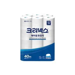 크리넥스 물에 잘 녹는 에어셀 화장지 40M 24롤 두루마리휴지